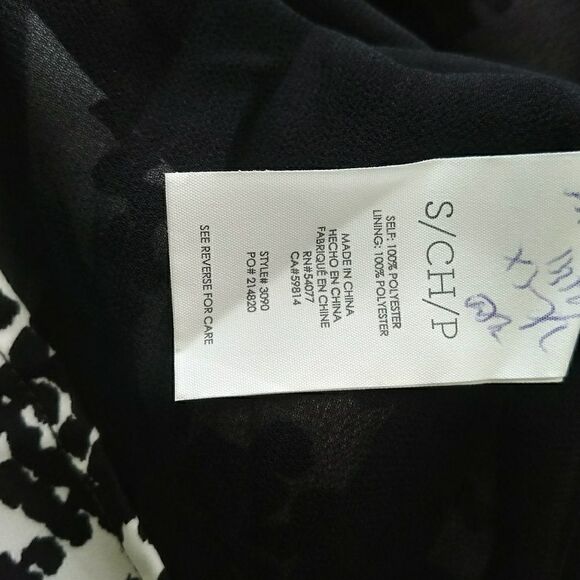 CAbi Broken Checkered Top Black White Sleeveless Small - Picture 4 of 4